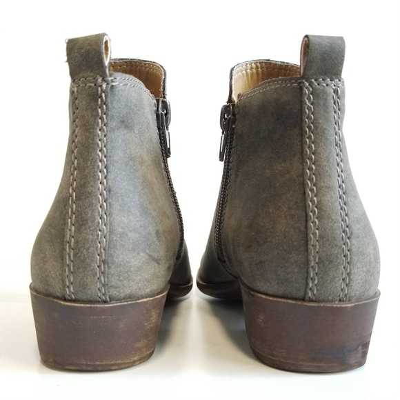 Lucky Brand Girls Brona Ankle Booties Taupe Zip - Picture 6 of 8